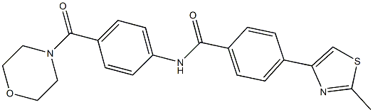 4-(2-methyl-1,3-thiazol-4-yl)-N-[4-(morpholine-4-carbonyl)phenyl]benzamide Struktur