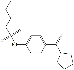 N-[4-(pyrrolidine-1-carbonyl)phenyl]butane-1-sulfonamide Struktur