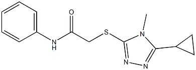 2-[(5-cyclopropyl-4-methyl-1,2,4-triazol-3-yl)sulfanyl]-N-phenylacetamide Struktur