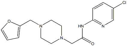 N-(5-chloropyridin-2-yl)-2-[4-(furan-2-ylmethyl)piperazin-1-yl]acetamide Struktur