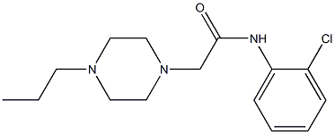 N-(2-chlorophenyl)-2-(4-propylpiperazin-1-yl)acetamide Struktur