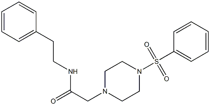 2-[4-(benzenesulfonyl)piperazin-1-yl]-N-(2-phenylethyl)acetamide Struktur