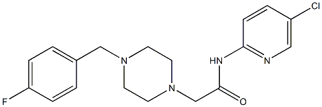 N-(5-chloropyridin-2-yl)-2-[4-[(4-fluorophenyl)methyl]piperazin-1-yl]acetamide Struktur