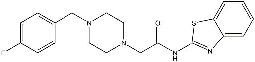 N-(1,3-benzothiazol-2-yl)-2-[4-[(4-fluorophenyl)methyl]piperazin-1-yl]acetamide Struktur