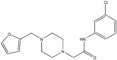 N-(3-chlorophenyl)-2-[4-(furan-2-ylmethyl)piperazin-1-yl]acetamide Struktur