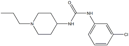 1-(3-chlorophenyl)-3-(1-propylpiperidin-4-yl)urea Struktur