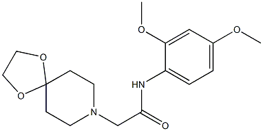 N-(2,4-dimethoxyphenyl)-2-(1,4-dioxa-8-azaspiro[4.5]decan-8-yl)acetamide Struktur