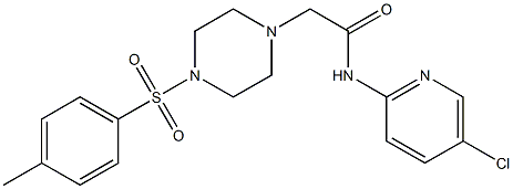 N-(5-chloropyridin-2-yl)-2-[4-(4-methylphenyl)sulfonylpiperazin-1-yl]acetamide Struktur