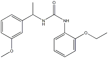 1-(2-ethoxyphenyl)-3-[1-(3-methoxyphenyl)ethyl]urea Struktur