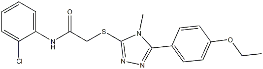 N-(2-chlorophenyl)-2-[[5-(4-ethoxyphenyl)-4-methyl-1,2,4-triazol-3-yl]sulfanyl]acetamide Struktur