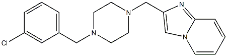 2-[[4-[(3-chlorophenyl)methyl]piperazin-1-yl]methyl]imidazo[1,2-a]pyridine Struktur