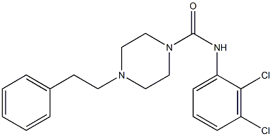 N-(2,3-dichlorophenyl)-4-(2-phenylethyl)piperazine-1-carboxamide Struktur