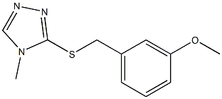 3-[(3-methoxyphenyl)methylsulfanyl]-4-methyl-1,2,4-triazole Struktur