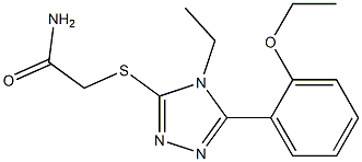 2-[[5-(2-ethoxyphenyl)-4-ethyl-1,2,4-triazol-3-yl]sulfanyl]acetamide Struktur