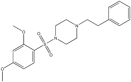 1-(2,4-dimethoxyphenyl)sulfonyl-4-(2-phenylethyl)piperazine Struktur