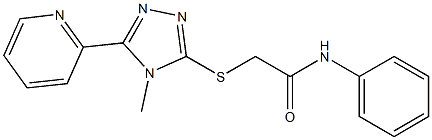 2-[(4-methyl-5-pyridin-2-yl-1,2,4-triazol-3-yl)sulfanyl]-N-phenylacetamide Struktur