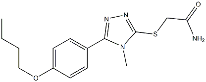 2-[[5-(4-butoxyphenyl)-4-methyl-1,2,4-triazol-3-yl]sulfanyl]acetamide Struktur