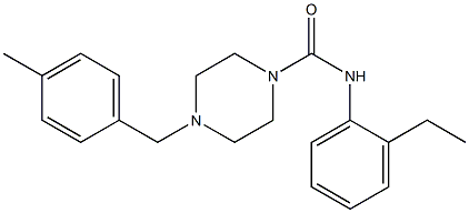 N-(2-ethylphenyl)-4-[(4-methylphenyl)methyl]piperazine-1-carboxamide Struktur