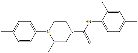 N-(2,4-dimethylphenyl)-3-methyl-4-(4-methylphenyl)piperazine-1-carboxamide Struktur