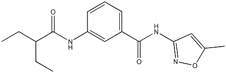 3-(2-ethylbutanoylamino)-N-(5-methyl-1,2-oxazol-3-yl)benzamide Struktur