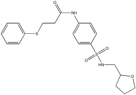 N-[4-(oxolan-2-ylmethylsulfamoyl)phenyl]-3-phenylsulfanylpropanamide Struktur