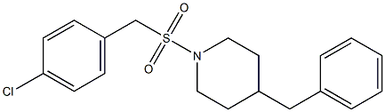 4-benzyl-1-[(4-chlorophenyl)methylsulfonyl]piperidine Struktur