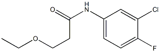 N-(3-chloro-4-fluorophenyl)-3-ethoxypropanamide Struktur