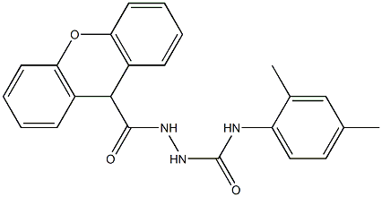 1-(2,4-dimethylphenyl)-3-(9H-xanthene-9-carbonylamino)urea Struktur