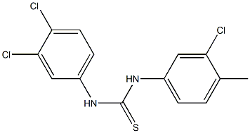 1-(3-chloro-4-methylphenyl)-3-(3,4-dichlorophenyl)thiourea Struktur