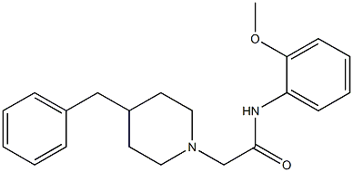 2-(4-benzylpiperidin-1-yl)-N-(2-methoxyphenyl)acetamide Struktur