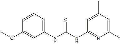 1-(4,6-dimethylpyridin-2-yl)-3-(3-methoxyphenyl)urea Struktur