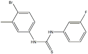 1-(4-bromo-3-methylphenyl)-3-(3-fluorophenyl)thiourea Struktur