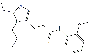 2-[(5-ethyl-4-propyl-1,2,4-triazol-3-yl)sulfanyl]-N-(2-methoxyphenyl)acetamide Struktur