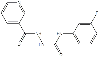 1-(3-fluorophenyl)-3-(pyridine-3-carbonylamino)urea Struktur