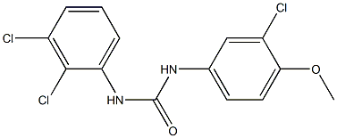 1-(3-chloro-4-methoxyphenyl)-3-(2,3-dichlorophenyl)urea Struktur