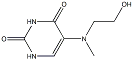 5-[2-hydroxyethyl(methyl)amino]-1H-pyrimidine-2,4-dione Struktur