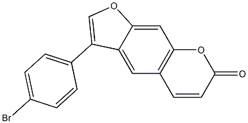 3-(4-bromophenyl)furo[3,2-g]chromen-7-one Struktur