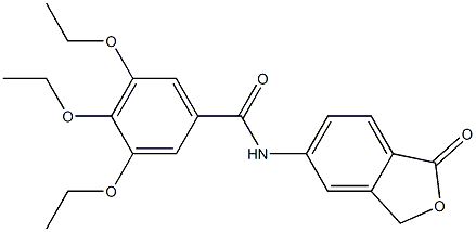 3,4,5-triethoxy-N-(1-oxo-3H-2-benzofuran-5-yl)benzamide Struktur