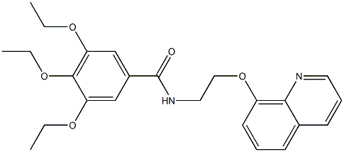 3,4,5-triethoxy-N-(2-quinolin-8-yloxyethyl)benzamide Struktur