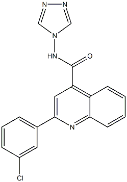 2-(3-chlorophenyl)-N-(1,2,4-triazol-4-yl)quinoline-4-carboxamide Struktur