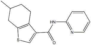 6-methyl-N-pyridin-2-yl-4,5,6,7-tetrahydro-1-benzothiophene-3-carboxamide Struktur