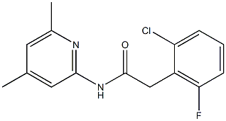 2-(2-chloro-6-fluorophenyl)-N-(4,6-dimethylpyridin-2-yl)acetamide Struktur