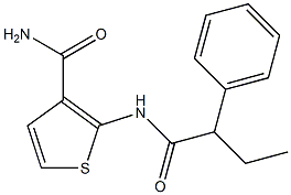 2-(2-phenylbutanoylamino)thiophene-3-carboxamide Struktur