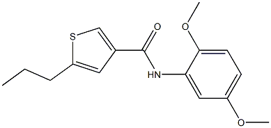 N-(2,5-dimethoxyphenyl)-5-propylthiophene-3-carboxamide Struktur