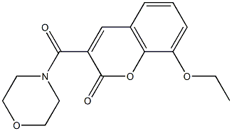 8-ethoxy-3-(morpholine-4-carbonyl)chromen-2-one Struktur