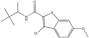 3-chloro-N-(3,3-dimethylbutan-2-yl)-6-methoxy-1-benzothiophene-2-carboxamide Struktur