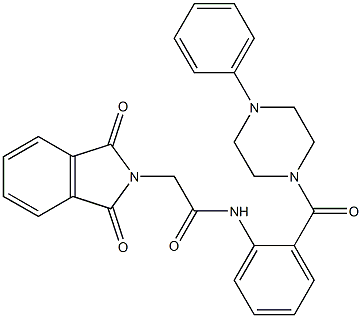 2-(1,3-dioxoisoindol-2-yl)-N-[2-(4-phenylpiperazine-1-carbonyl)phenyl]acetamide Struktur