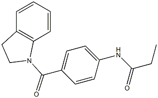 N-[4-(2,3-dihydroindole-1-carbonyl)phenyl]propanamide Struktur