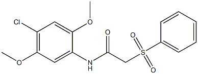 2-(benzenesulfonyl)-N-(4-chloro-2,5-dimethoxyphenyl)acetamide Struktur