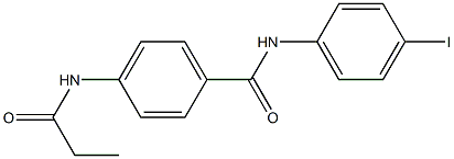 N-(4-iodophenyl)-4-(propanoylamino)benzamide Struktur